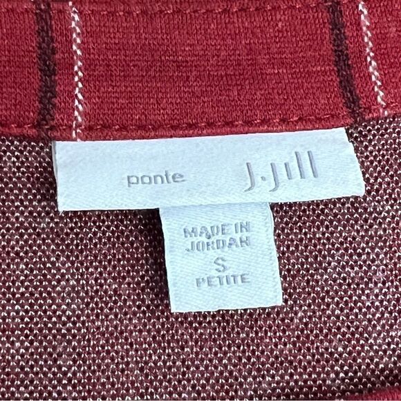 J. Jill, women’s Small, buffalo plaid midi short sleeve, dress, with pockets - Picture 3 of 6